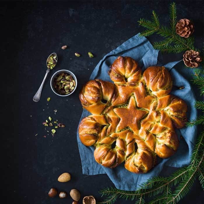 Stjärnbröd med pistage